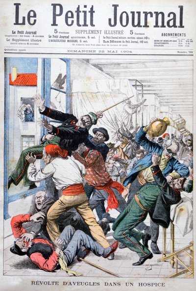 Revuelta de ciegos en un hospicio, Francia, 1904 de Unbekannt