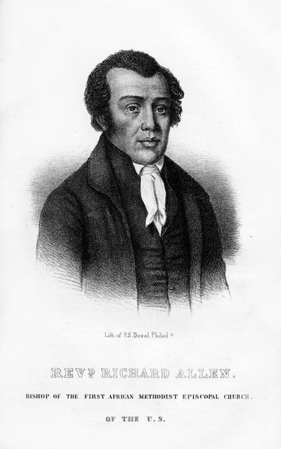 Richard Allen, fundador afroamericano de la Iglesia Metodista Episcopal Africana, 1854 de Unbekannt