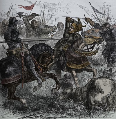 Ricardo III en Bosworth, 22 de agosto de 1485, c1880 de Unbekannt
