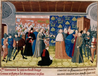 Ricardo II entregando la corona, 1399 de Unbekannt