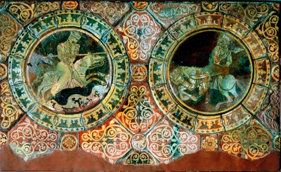 Ricardo Corazón de León y Saladino en combate montado, 1191 siglo XIII de Unbekannt