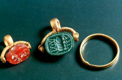 Anillos con inscripción, joyería, Túnez de Unbekannt