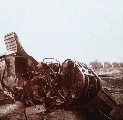 Tanque abierto, Champagne, norte de Francia, c1914-c1918 de Unbekannt