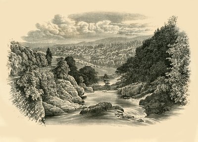 Escena del río en Pont-Y-Cyffing, c1890 de Unbekannt
