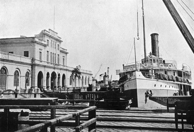 Vapor fluvial en la Casa de Aduanas, Asunción, Paraguay, 1911 de Unbekannt