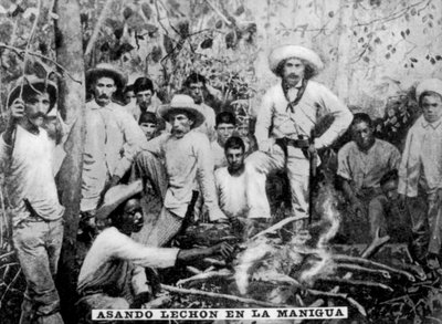Asado de cerdo en la selva, Cuba de Unbekannt
