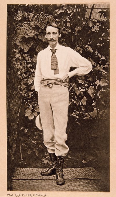 Robert Louis Stevenson en Samoa, c1890 de Unbekannt