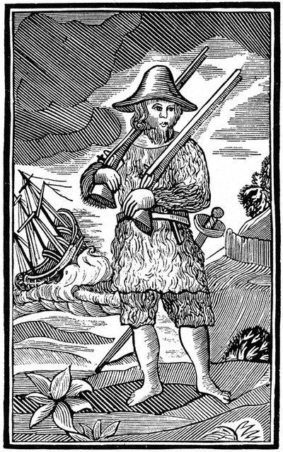 Robinson Crusoe, recorte de folleto, siglo XVIII 1964 de Unbekannt
