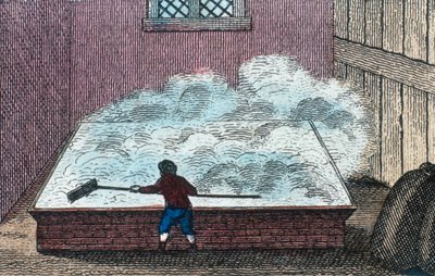 Sal de roca: Refinando sal, Northwich, Cheshire, Inglaterra, siglo XIX de Unbekannt