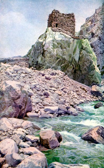 Fortaleza de roca, frontera afgana, c1924 de Unbekannt