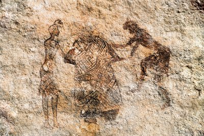 Pintura rupestre de Tadrart Acacus. Libia de Unbekannt