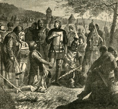 Rodolfo de Habsburgo recibiendo noticias de su elección como soberano de Alemania 1273, 1890 de Unbekannt