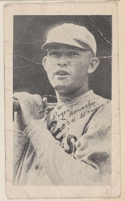 Rogers Hornsby, 2 B - St. Louis N., de tarjetas de béisbol W575-2 de Unbekannt