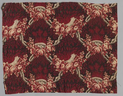 Textil de algodón impreso con rodillo, siglo XIX de Unbekannt