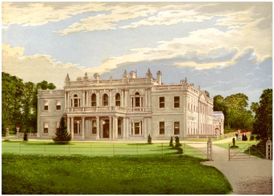 Rolleston Hall, Staffordshire, hogar del Baronet Mosley, c1880 de Unbekannt