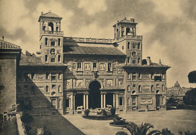 Roma - Fachada interior de la Academia Nacional de Bellas Artes de Francia, anteriormente Villa Medici de Unbekannt