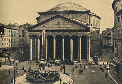 Roma - Panteón de Agripa y Fuente de la Rotonda, 1910 de Unbekannt
