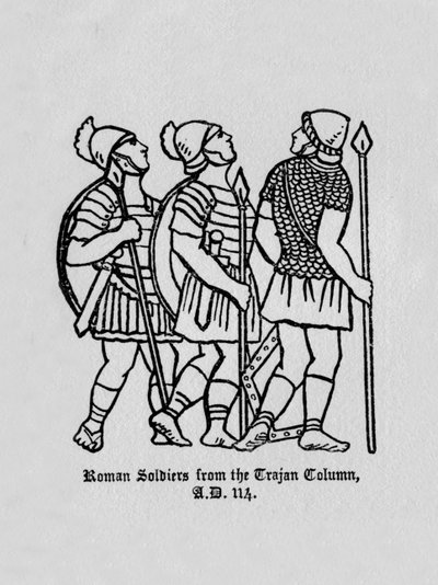 Soldados romanos de la Columna de Trajano A.D. 114, 1910 de Unbekannt