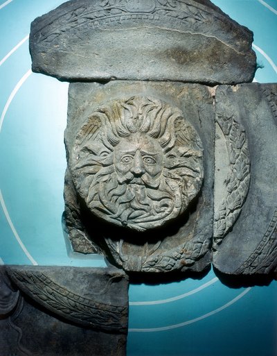 Escultura romana de la antigua diosa británica Sul en Bath, Inglaterra de Unbekannt