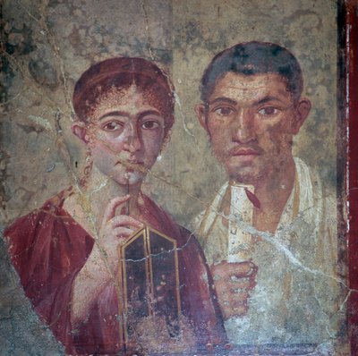 Retrato romano de Terentius Neo y su esposa, siglo I de Unbekannt