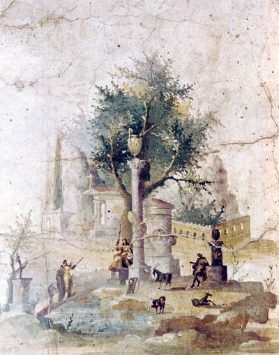 Pintura mural romana de la villa de Agriopa Posthumus, cerca de Pompeya de Unbekannt
