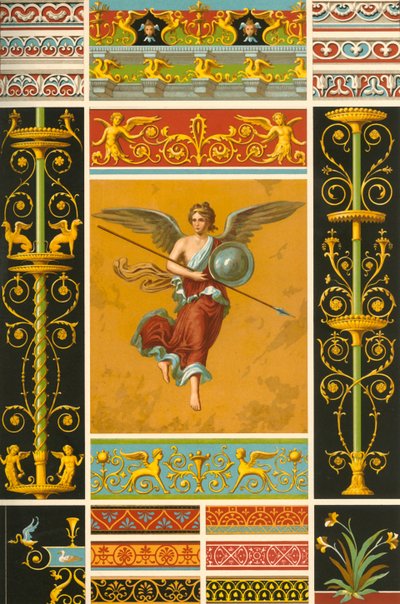 Pintura mural romana y bajorrelieves policromados, 1898 de Unbekannt