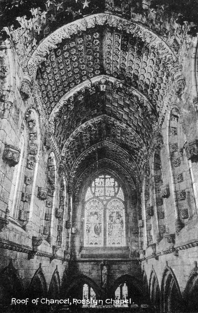 Techo del presbiterio, Capilla de Rosslyn, Midlothian, Escocia, siglo XX de Unbekannt