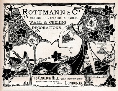 Rottmann & Co., fabricantes de decoraciones de paredes y techos japonesas e inglesas, 1897 de Unbekannt