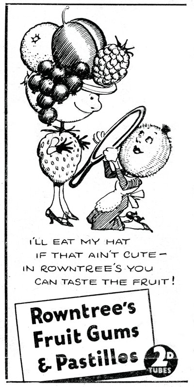 Gomas y pastillas de frutas Rowntrees, 1938 de Unbekannt