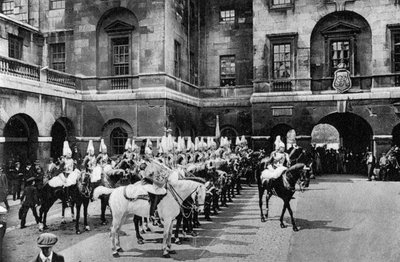 Guardias Reales a Caballo, cambio de guardia, Londres, 1915 de Unbekannt