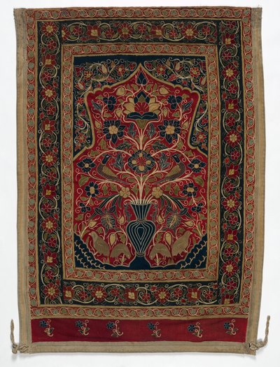 Tienda redonda real hecha para Muhammad Shah, panel de pared con un panel B, 1834-1848 de Unbekannt