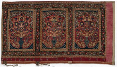 Tienda Redonda Real hecha para Muhammad Shah panel de pared con tres paneles A, 1834-1848 de Unbekannt