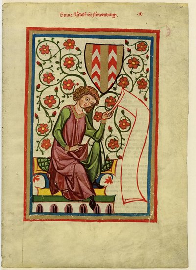Rudolf II de Fenis del Códice Manesse, entre 1305 y 1340 de Unbekannt