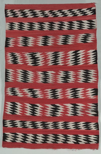 Alfombra con bandas de rayas de diamante, c. 1890-1900 de Unbekannt