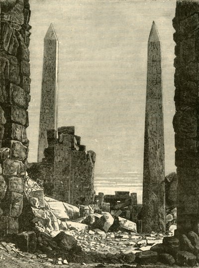 Ruinas en Karnak, 1890 de Unbekannt