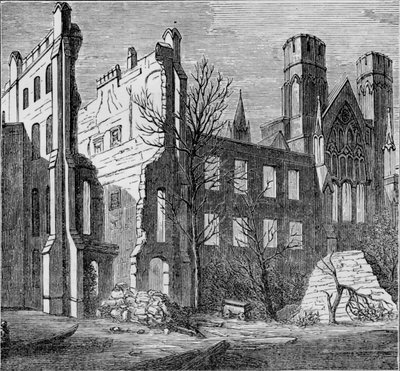 Ruinas de las Casas del Parlamento, después del incendio en 1834, c1850s de Unbekannt