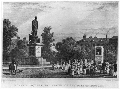Russell Square y la estatua del Duque de Bedford, Londres, siglo XIX 1907 de Unbekannt