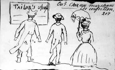 Dibujo del autor ruso León Tolstói para 