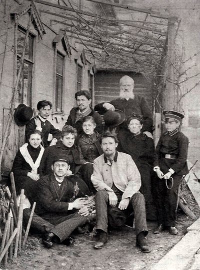 El autor ruso Antón Chéjov con familia y amigos, 1890 de Unbekannt