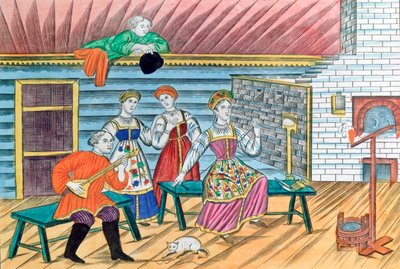 Escena de interior ruso, 1856 de Unbekannt