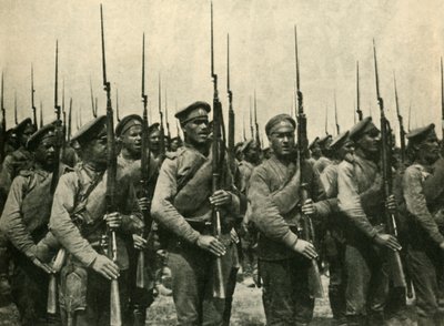 Soldados rusos, Primera Guerra Mundial, 1914 de Unbekannt