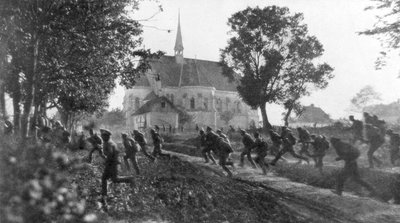 Tropas rusas en retirada desordenada, Ternopil, Ucrania, Primera Guerra Mundial de Unbekannt