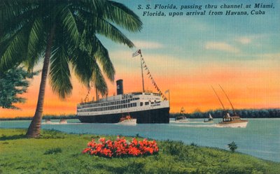 SS Florida, Miami, Florida, a su llegada desde La Habana, Cuba, c1931 de Unbekannt