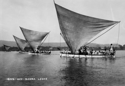 Barcos de vela, Sierra Leona, siglo XX de Unbekannt