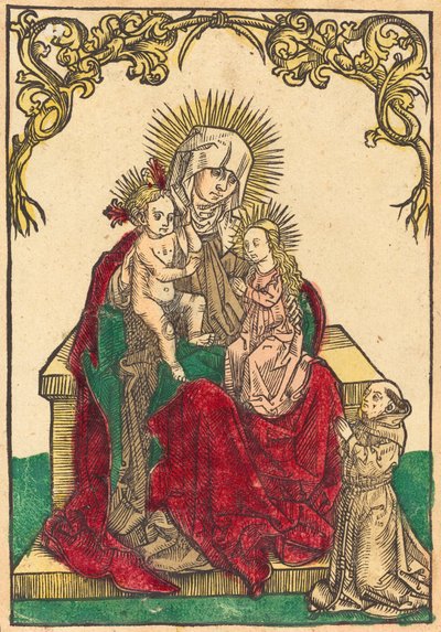 Santa Ana, la Virgen y el Niño, y un monje franciscano, c. 1500 de Unbekannt