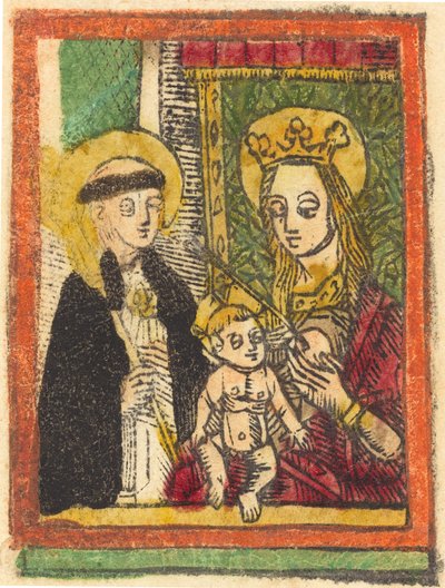 San Bernardo con la Madonna y el Niño, 1480-1500 de Unbekannt