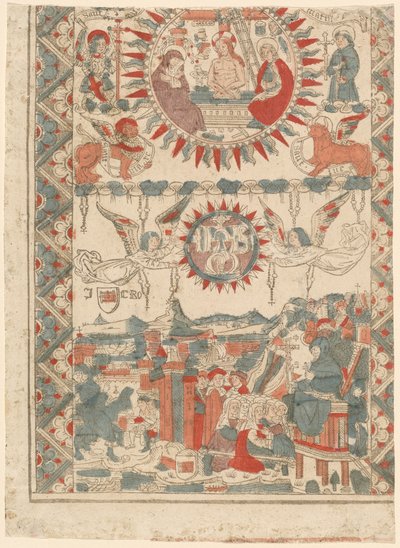 San Buenaventura llegando y predicando en Lyon, 1480-1490 de Unbekannt