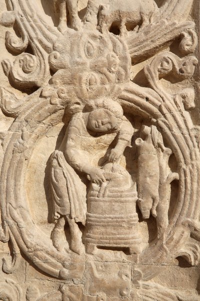 Basílica de Saint Denis. Portal central. Calendario agrícola de Unbekannt