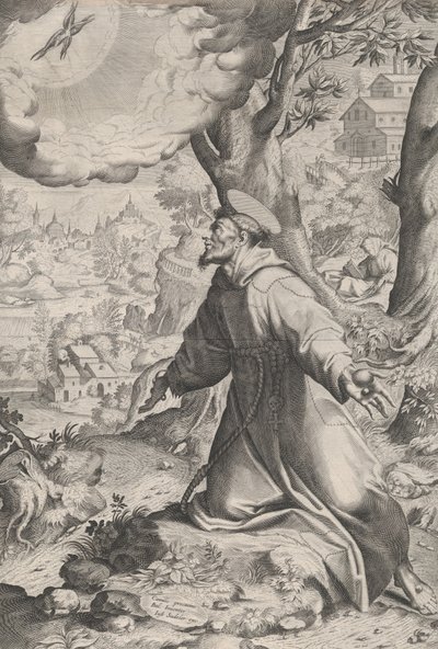 San Francisco recibiendo los estigmas, 1590-1620 de Unbekannt