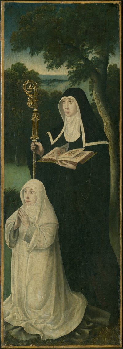 Santa Gertrudis de Nivelles y una Canonesa Agustina, 1525-50 de Unbekannt